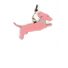 'En L'Air Clé Téckel' Nappa Leather Key Chain and Charms Light Pink & Gold
