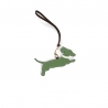 'En L'Air Clé Téckel' Nappa Leather Key Chain and Charms Asperge & Gold