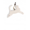 'En L'Air Clé Chat' Nappa Leather Key Chain and Charms Cream & Gold