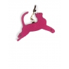 'En L'Air Clé Chat' Nappa Leather Key Chain and Charms Pink & Gold