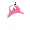 'En L'Air Clé Chat' Nappa Leather Key Chain and Charms Rose & Gold