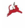 'En L'Air Clé Chat' Nappa Leather Key Chain and Charms Red & Gold