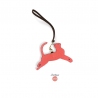 'En L'Air Clé Chat' Nappa Leather Key Chain and Charms Watermelon & Gold