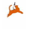 'En L'Air Clé Chat' Porte Clé et Charms en Cuir Nappa Orange & Or