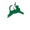 'En L'Air Clé Chat' Porte Clé et Charms en Cuir Nappa Lagon & Or
