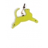 'En L'Air Clé Chat' Nappa Leather Key Chain and Charms Paille & Gold
