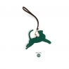 'En L'Air Clé Chat' Nappa Leather Key Chain and Charms Vert Pin & Gold