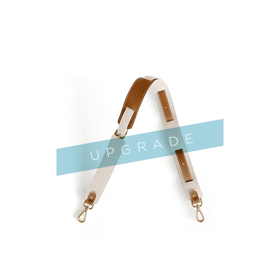 Upgrade 'Entremêlée Duo' Two-tone adjustable shoulder strap in nappa leather