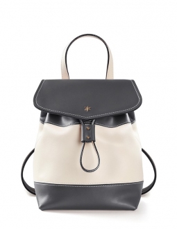 'Fontainebleau' Sac à dos Cuir Volcan & Or
