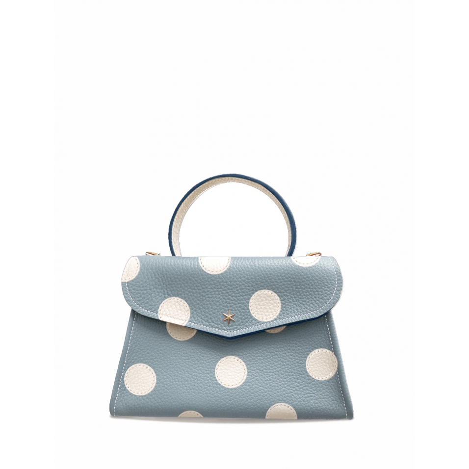 'Chantilly Pois' Nappa Leather handbag Dragée & Gold