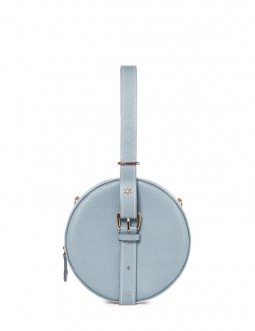 'Macaron' Sac à main Rond Cuir Nappa Dragée