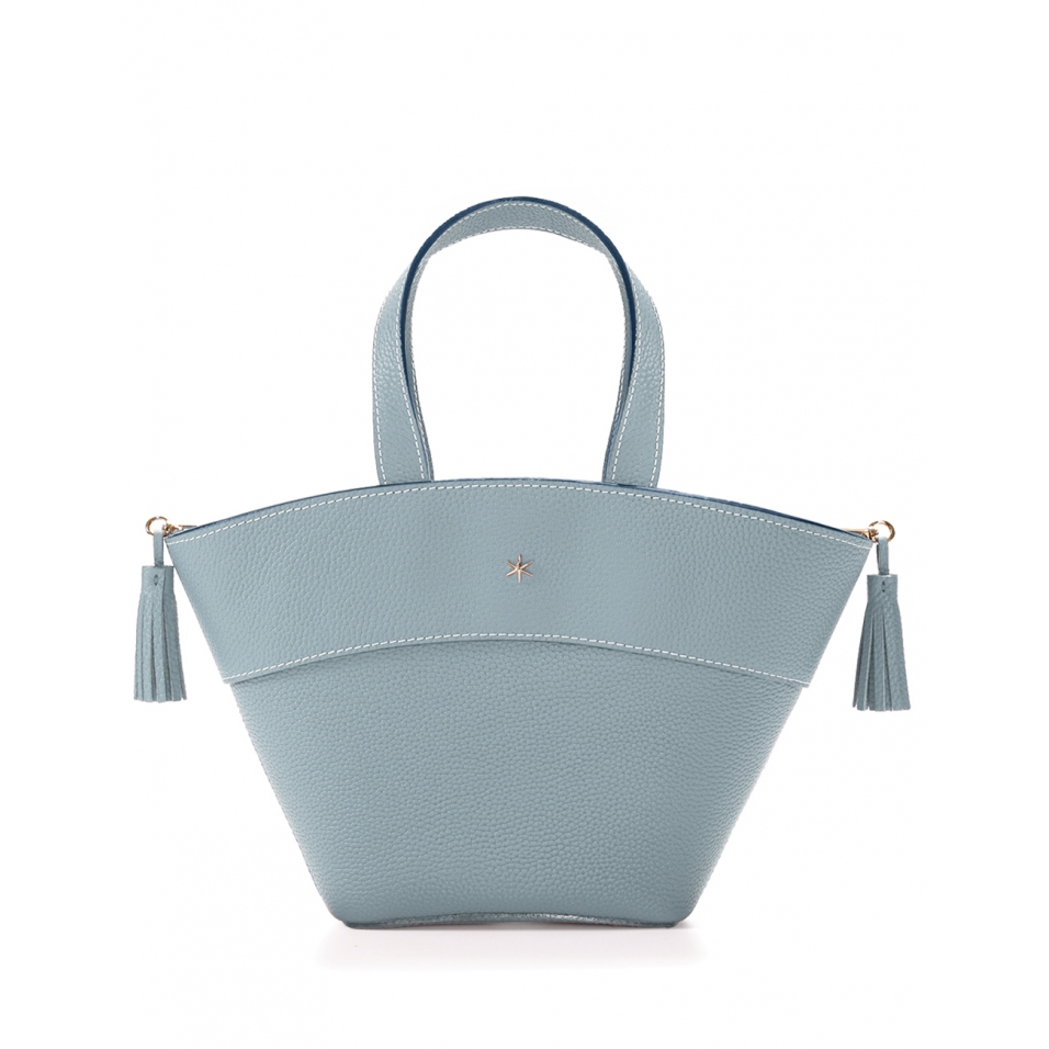 'Galet' Sac à main Cuir Dragée & Or
