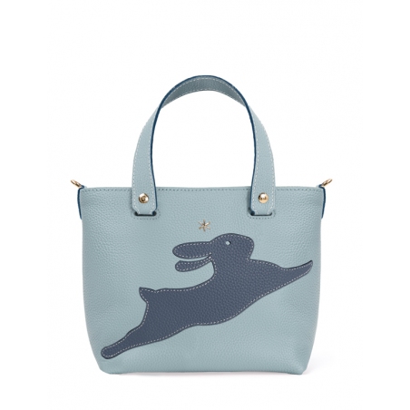 'En L'Air le Sac Lièvre' Sac Cabas Cuir Nappa Dragée & Or