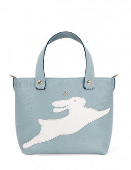 'En L'Air le Sac Lièvre' Sac Cabas Cuir Nappa Dragée & Or