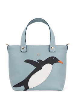 'En L'Air le Sac Pingouin' Nappa Leather Handbag Dragée & Gold