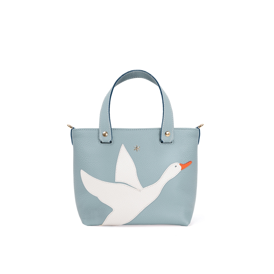 'En L'Air le Sac Oie' Sac Cabas Cuir Nappa Dragée & Or