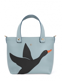 'En L'Air le Sac Oie' Sac Cabas Cuir Nappa Dragée & Or