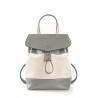 'Fontainebleau' Sac à dos Cuir Tourterelle & Argent