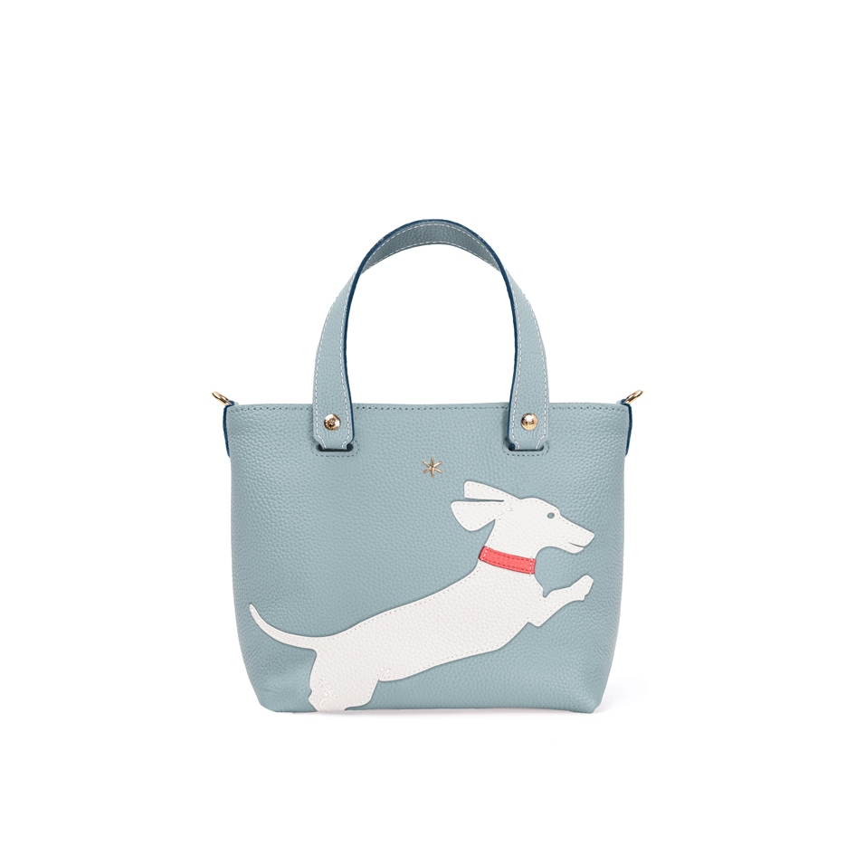 'En L'Air le Sac Le Chat' Sac Cabas Cuir Nappa Dragée & Or