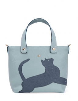 'En L'Air le Sac Le Chat' Sac Cabas Cuir Nappa Dragée & Or