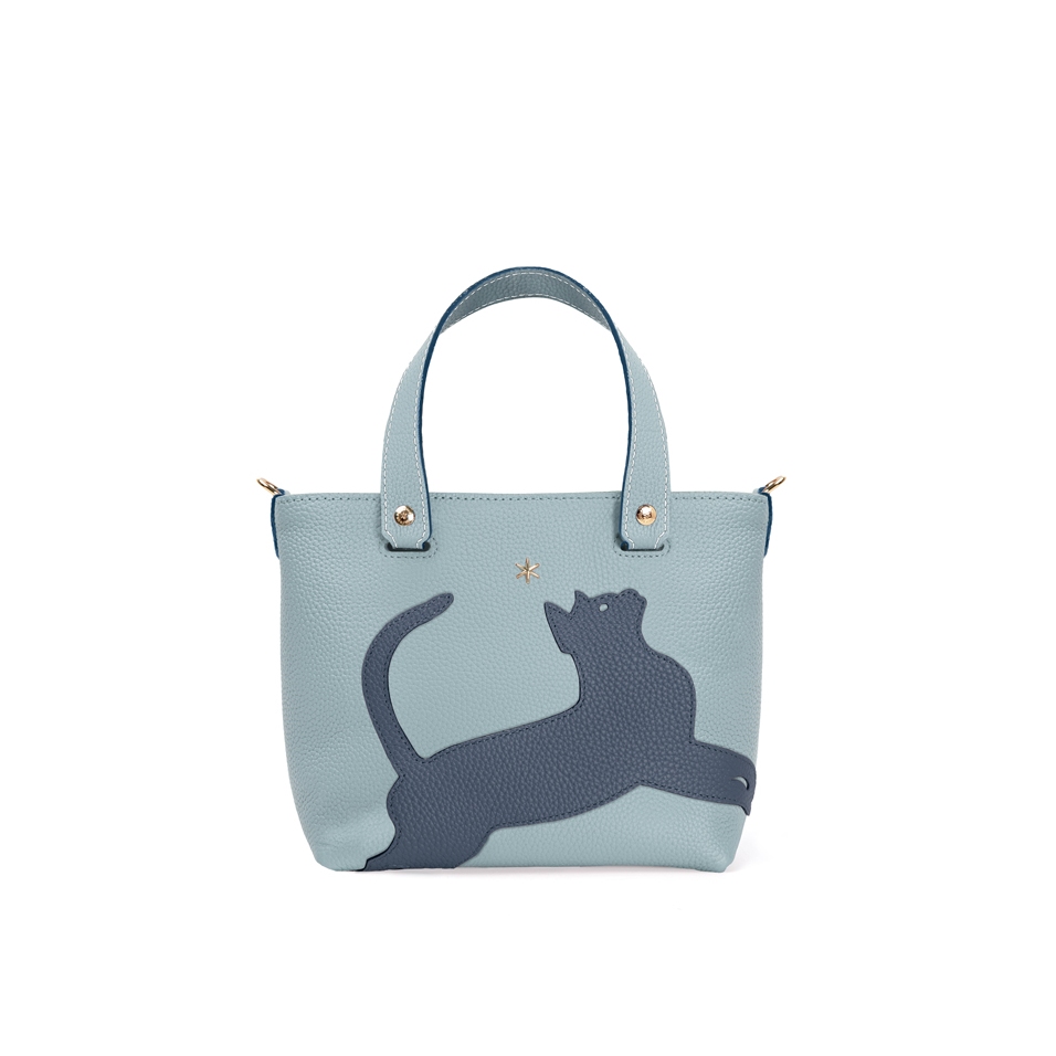 'En L'Air le Sac Le Chat' Sac Cabas Cuir Nappa Dragée & Or