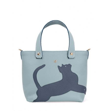 'En L'Air le Sac Le Chat' Nappa Leather Handbag Dragée & Gold