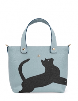 'En L'Air le Sac Le Chat' Sac Cabas Cuir Nappa Dragée & Or