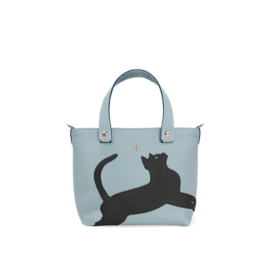'En L'Air le Sac Le Chat' Sac Cabas Cuir Nappa Dragée & Or