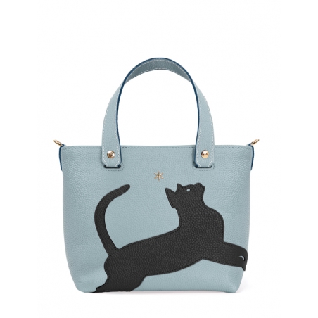 'En L'Air le Sac Le Chat' Nappa Leather Handbag Dragée & Gold