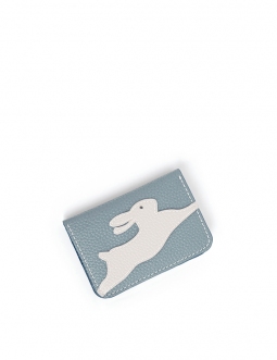 'En L'Air Carte Lièvre' Nappa Leather Card Holder Dragée