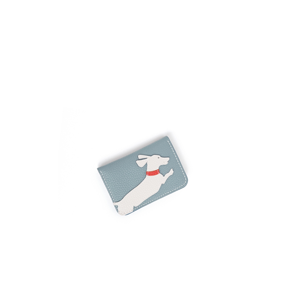 'En L'Air Carte Téckel' Porte Carte Cuir Nappa Dragée