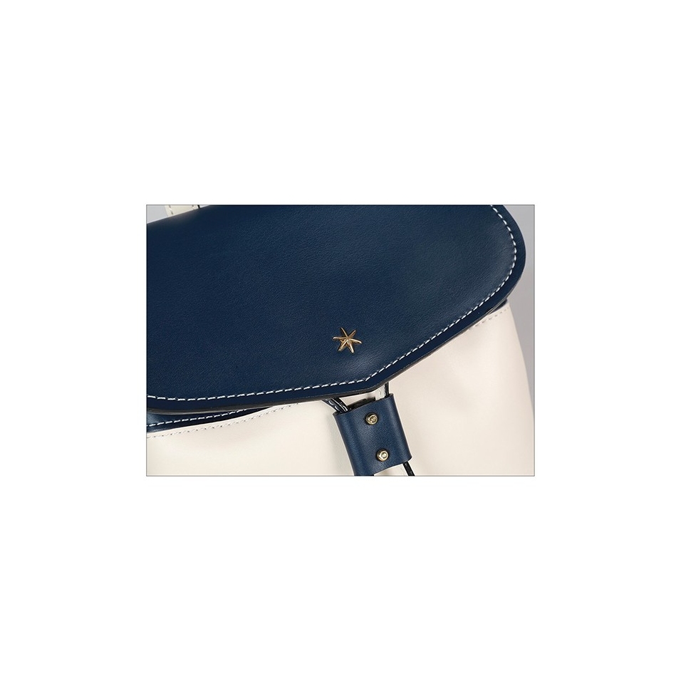 'Fontainebleau Duo' Leather Backpack Cognac & Gold