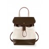 'Fontainebleau' Sac à dos Cuir Chocolat & Or