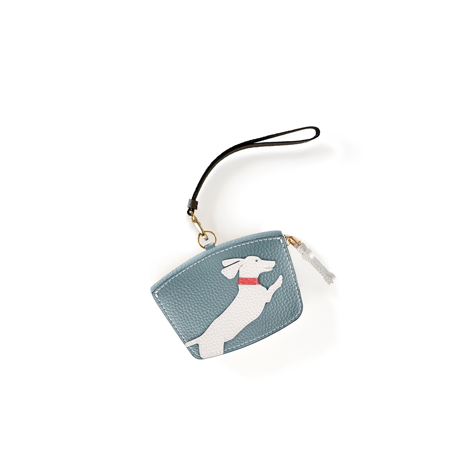 'En L'Air Monnaie Téckel'  Nappa Leather Wallet Dragée