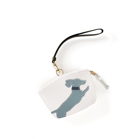 'En L'Air Monnaie Téckel'  Nappa Leather Wallet Snow White
