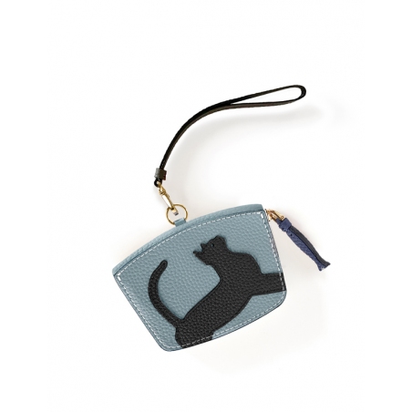 'En L'Air Monnaie Chat'  Nappa Leather Wallet Dragée