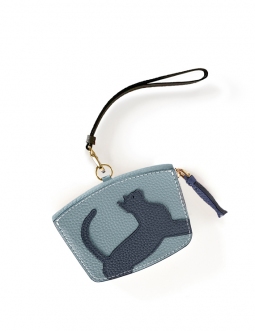 'En L'Air Monnaie Chat'  Nappa Leather Wallet Dragée
