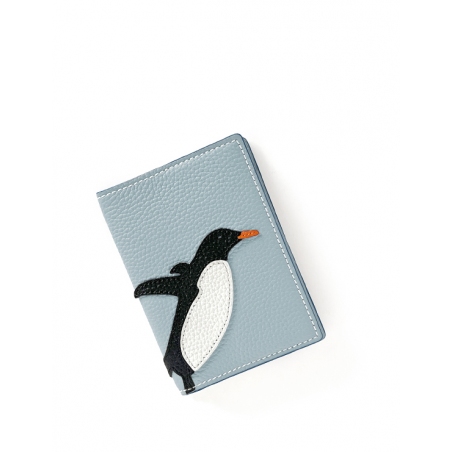 'En L'Air Voyage Pingouin' Nappa Leather passport Holder Dragée