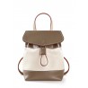 'Fontainebleau' Sac à dos Cuir Grizzli & Or