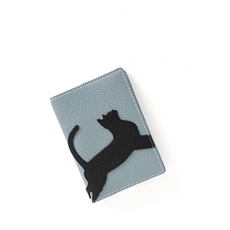 'En L'Air Voyage Chat' Nappa Leather passport Holder Dragée