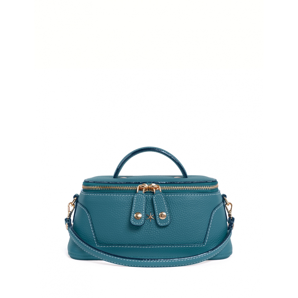 'Lingot' Sac à main Cuir Nappa Indigo & Or