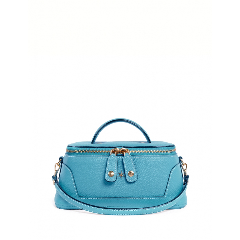 'Lingot' Sac à main Cuir Nappa Azur & Or