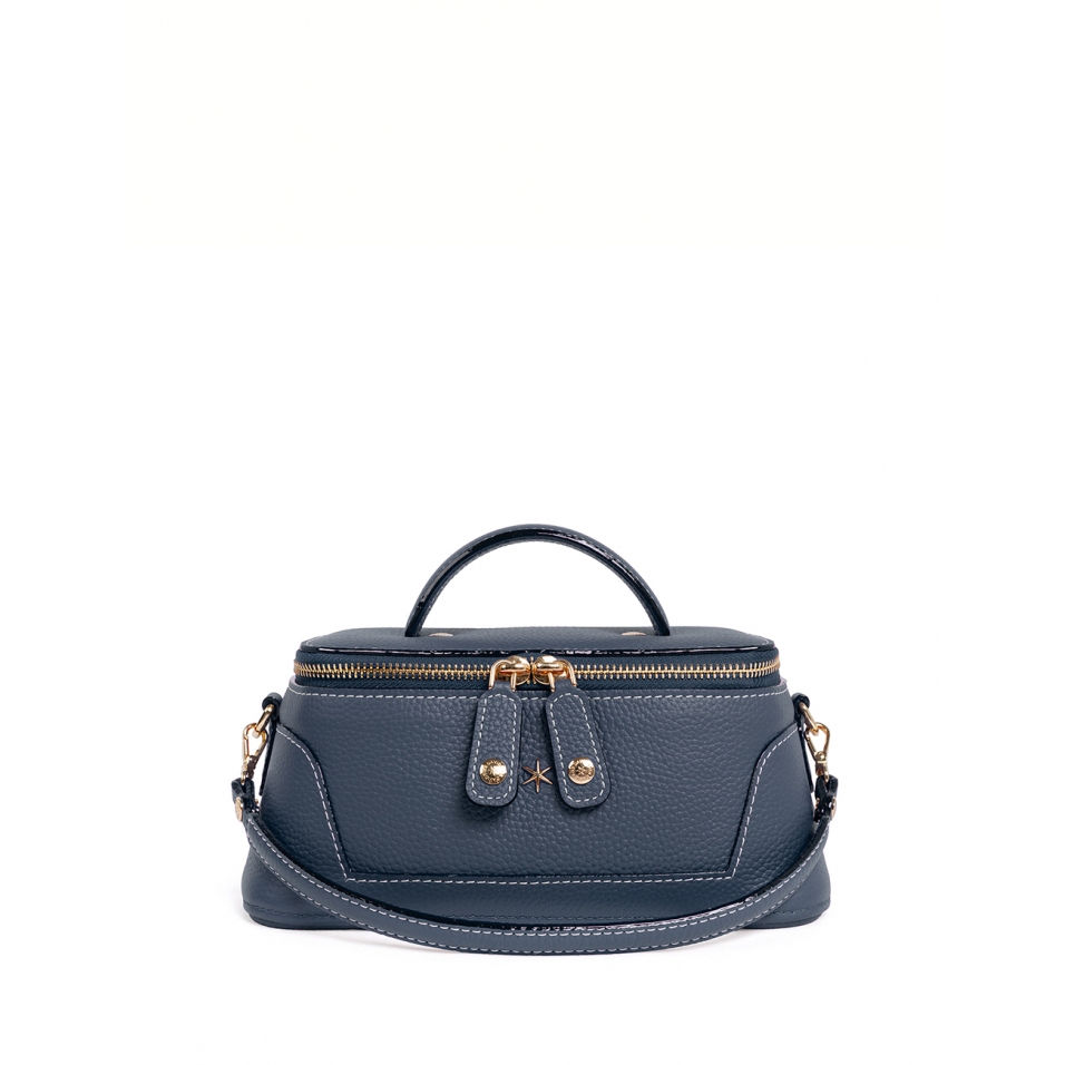 'Lingot' Nappa Leather handbag Night Blue & Gold