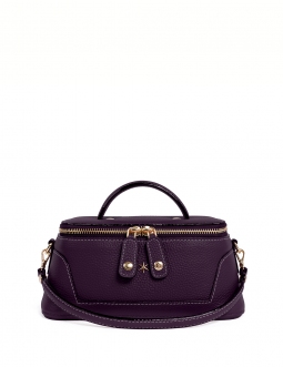 'Lingot' Sac à main Cuir Nappa Cassis & Or