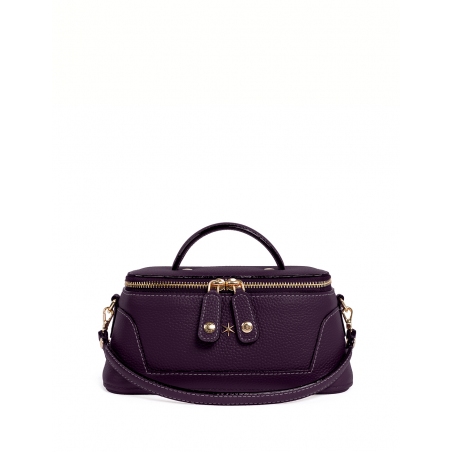 'Lingot' Nappa Leather handbag Dark Purple & Gold