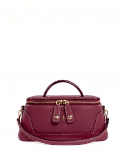 'Lingot' Nappa Leather handbag Dark Red & Gold