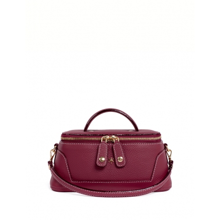 'Lingot' Sac à main Cuir Nappa Bordeaux & Or