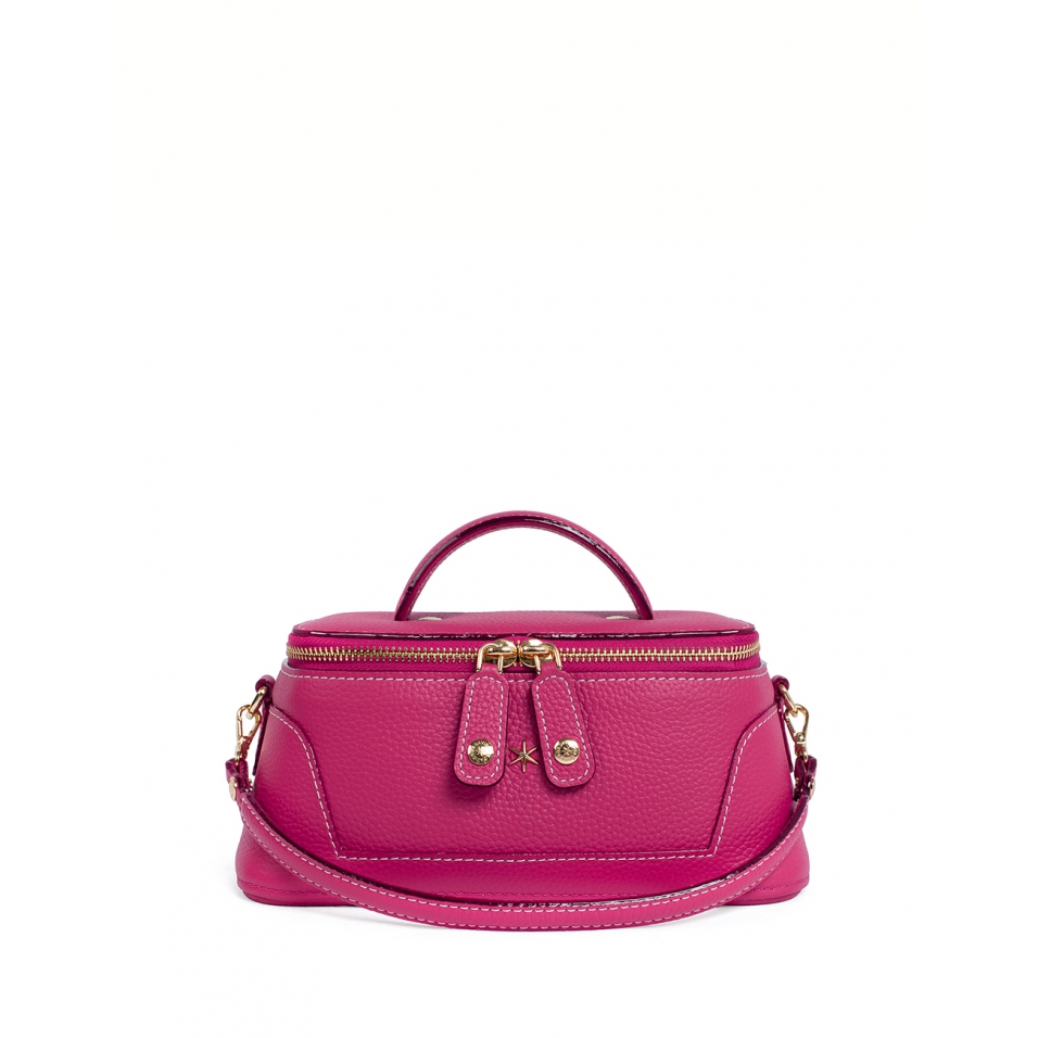 'Lingot' Sac à main Cuir Nappa Fuchsia & Or