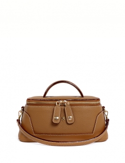 'Lingot' Nappa Leather handbag Cognac & Gold