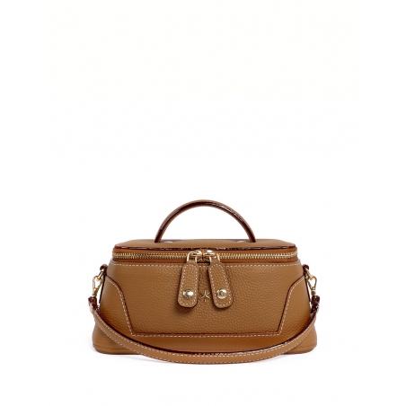 'Lingot' Nappa Leather handbag Cognac & Gold